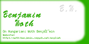 benjamin woth business card